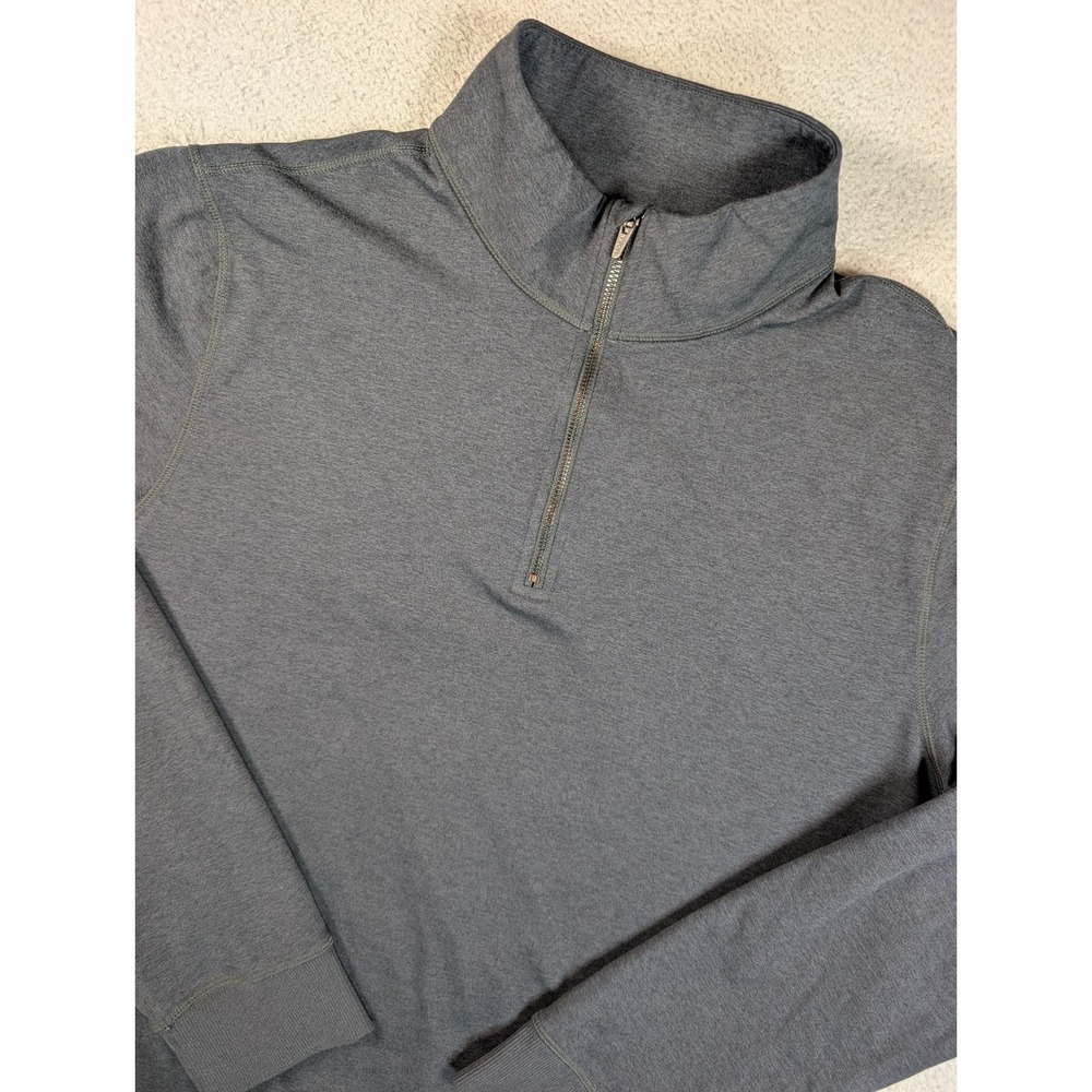 Vuori Coronado 1/2 Zip Pullover Mens Large Charcoal Heather Grey V253 Sweatshirt
